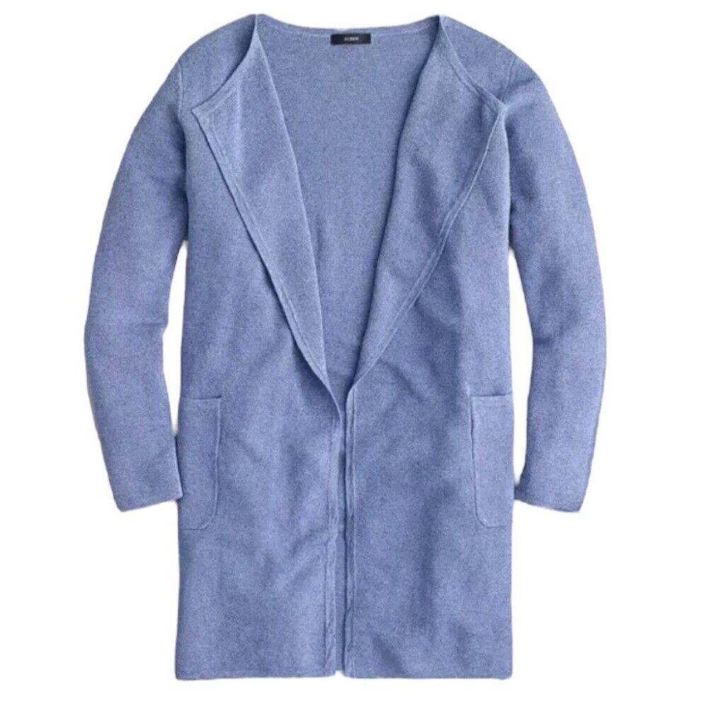 J. Crew Juliette Collarless Sweater-Blazer Linen Blend - Sz S